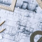 Architectural,Engineering,Design,Plan,Drawing,On,The,Table.,Architect's,Work